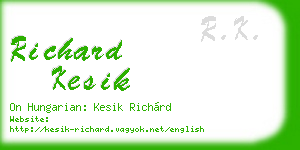 richard kesik business card